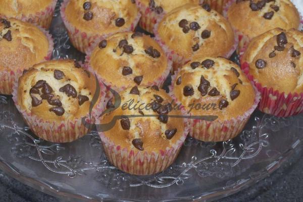 Muffins aux Pépites de chocolat et coeur Nutella