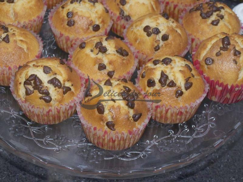 Muffins aux Pépites de chocolat et coeur Nutella