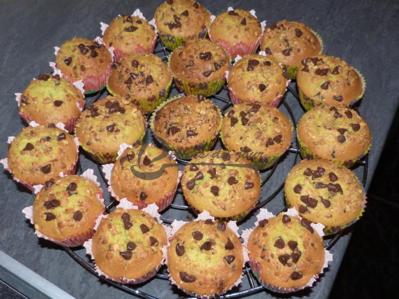 Muffins pistache coeur chocolat