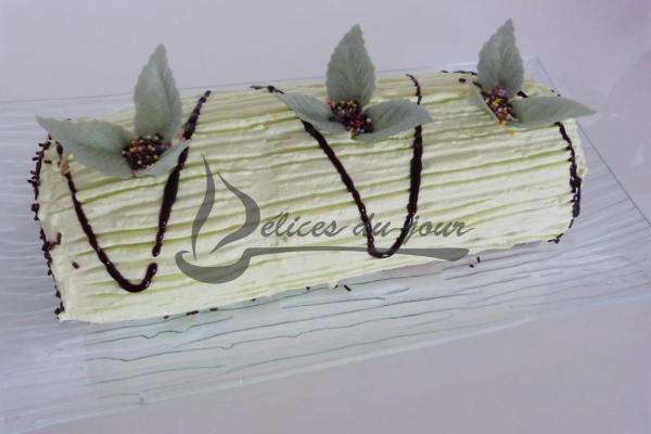 Bûche chocolat pistache 