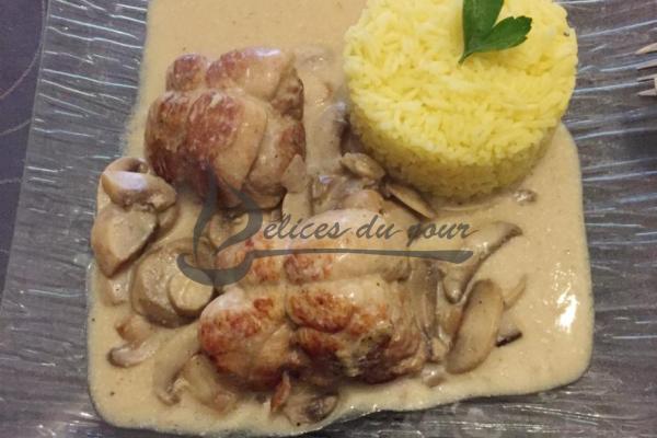 Paupiettes de dinde à la crème