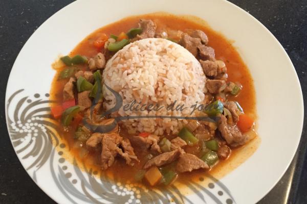 Veau mijoté et riz pilaf