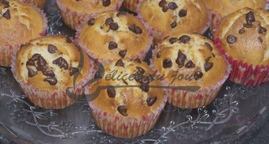 Muffins aux Pépites de chocolat et coeur Nutella